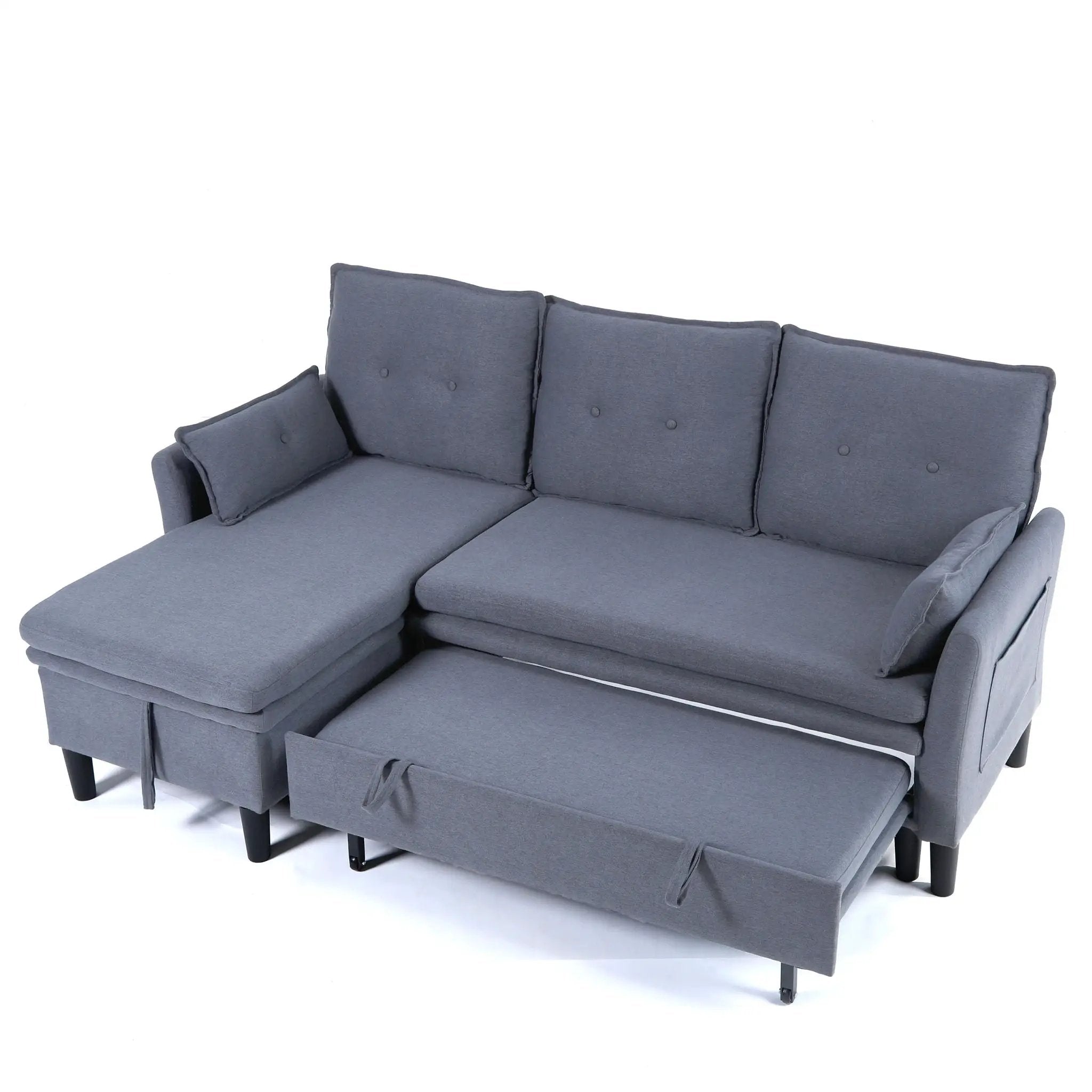 L-Shaped Reversible Chaise Sectional Sofa With Storage by HouseOfZazla