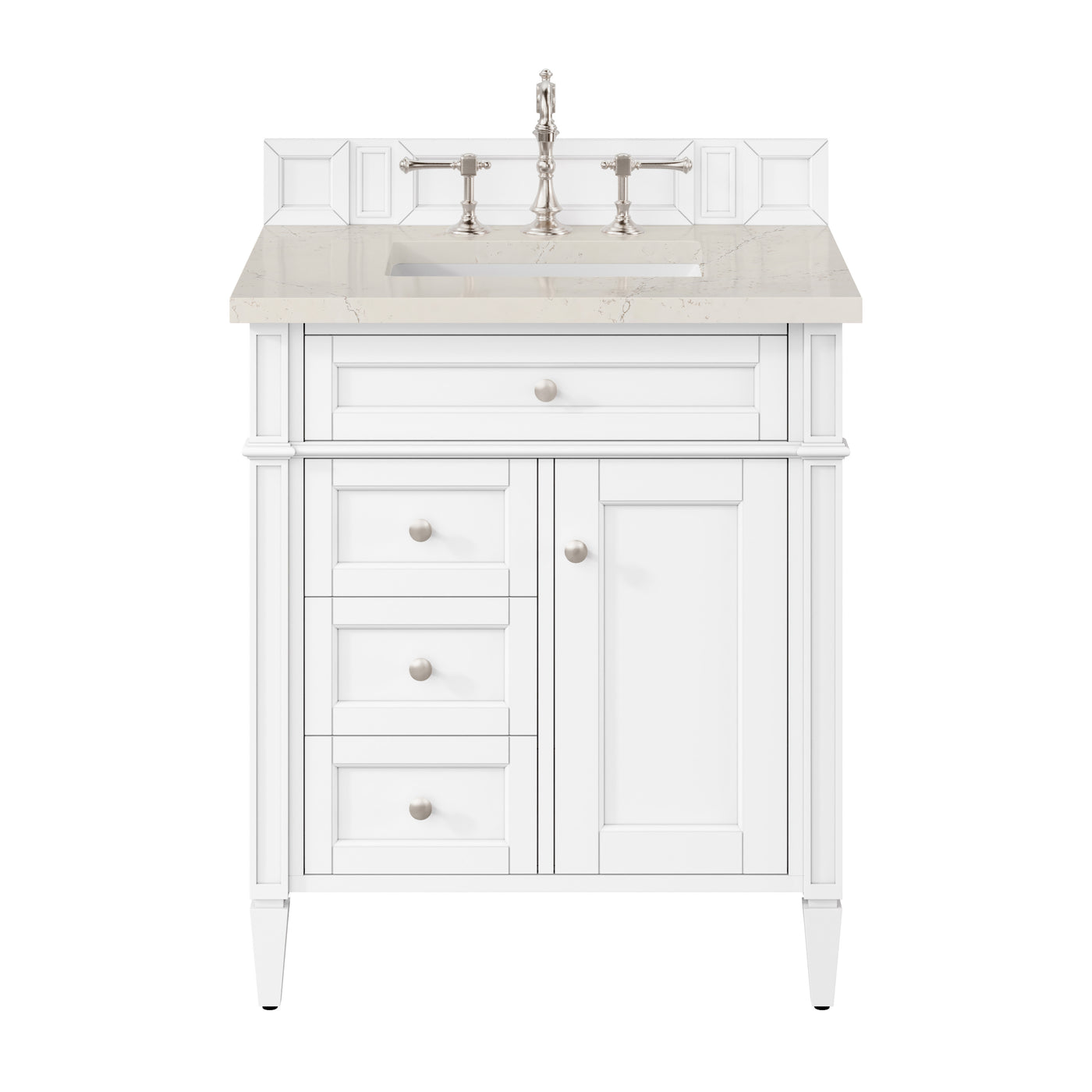 James Martin Brittany 30" Single Bathroom Vanity, Bright White, view 37