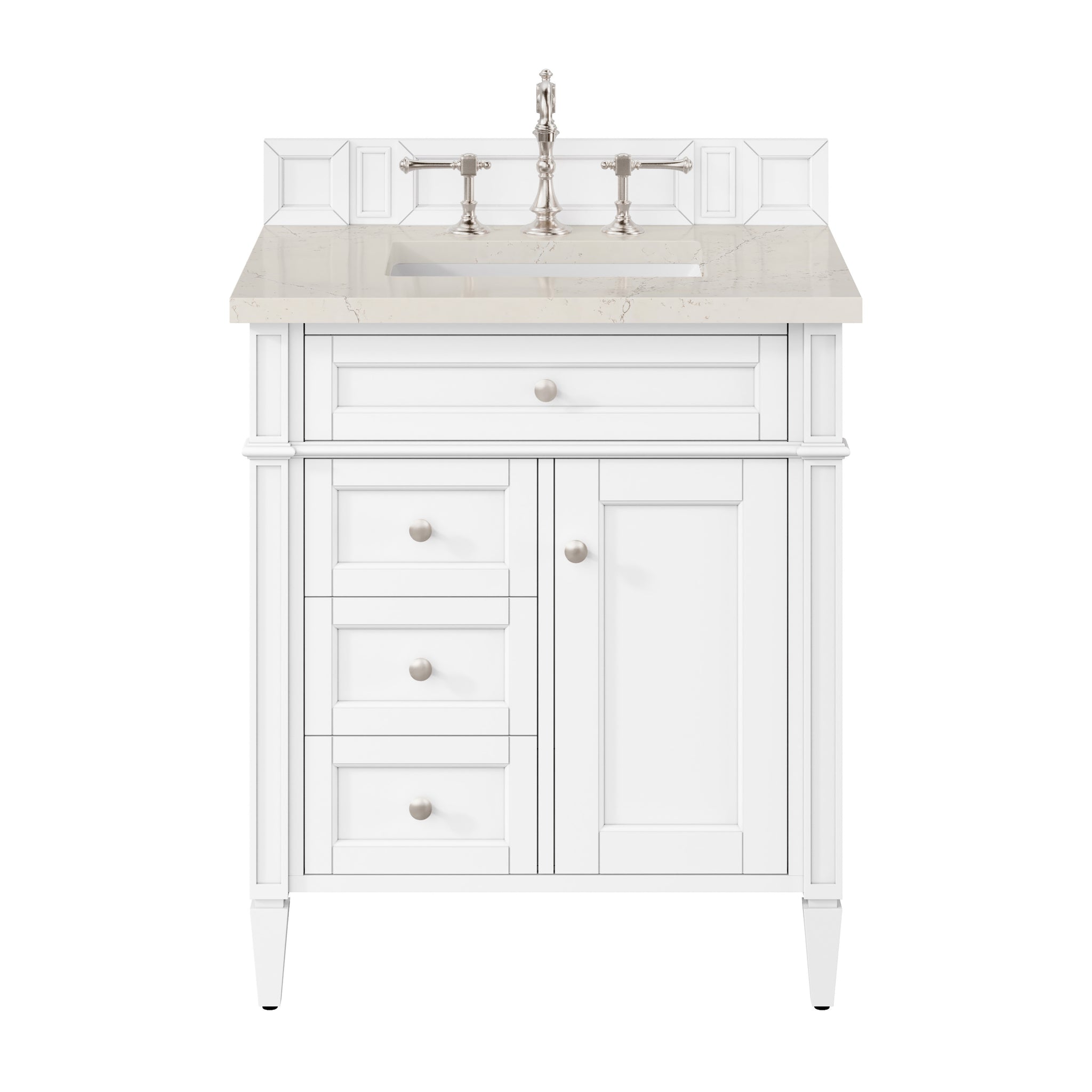 James Martin Brittany 30" Single Bathroom Vanity, Bright White, view 37
