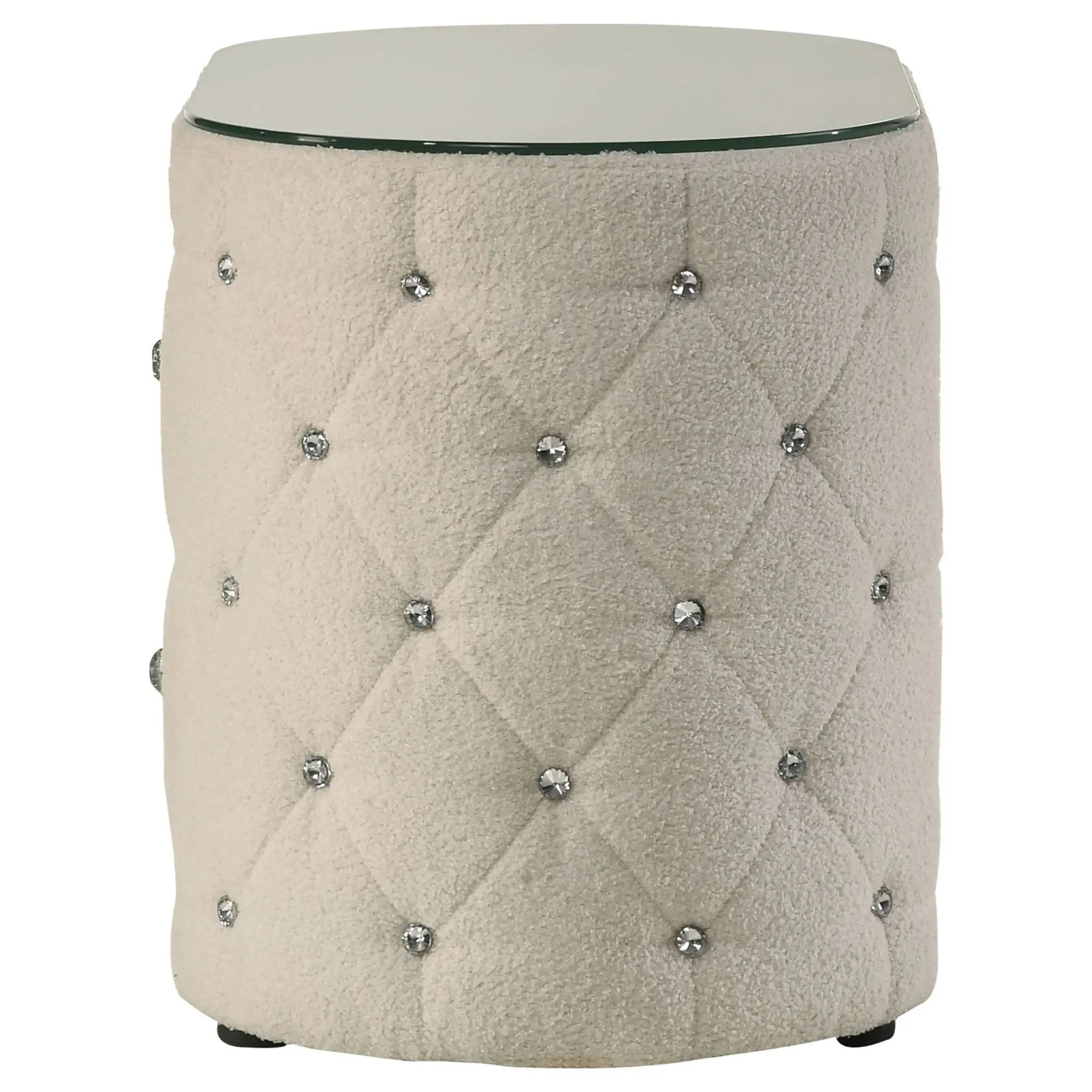 Sonya 2-drawer Upholstered Nightstand Bedside Table Ivory by Unique Piece Furniture