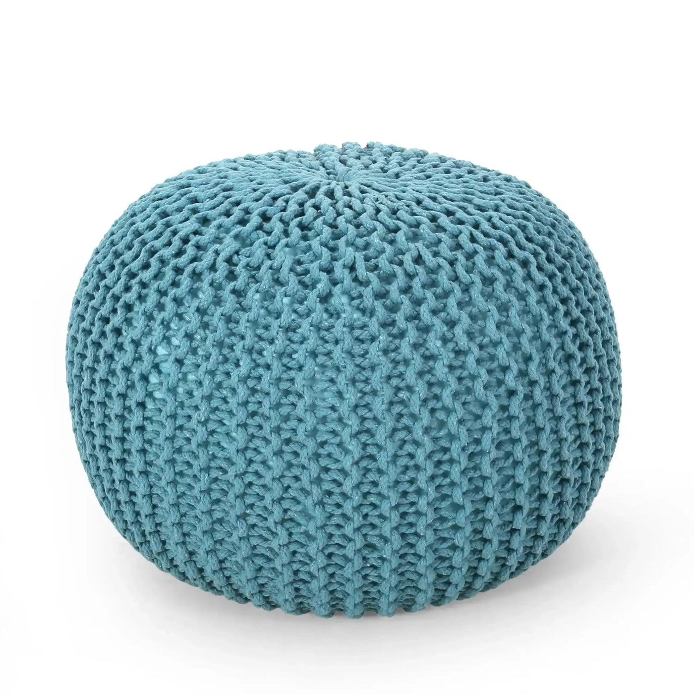 Moro Knitted Round Pouf With Pumpkin Shape by HouseOfZazla