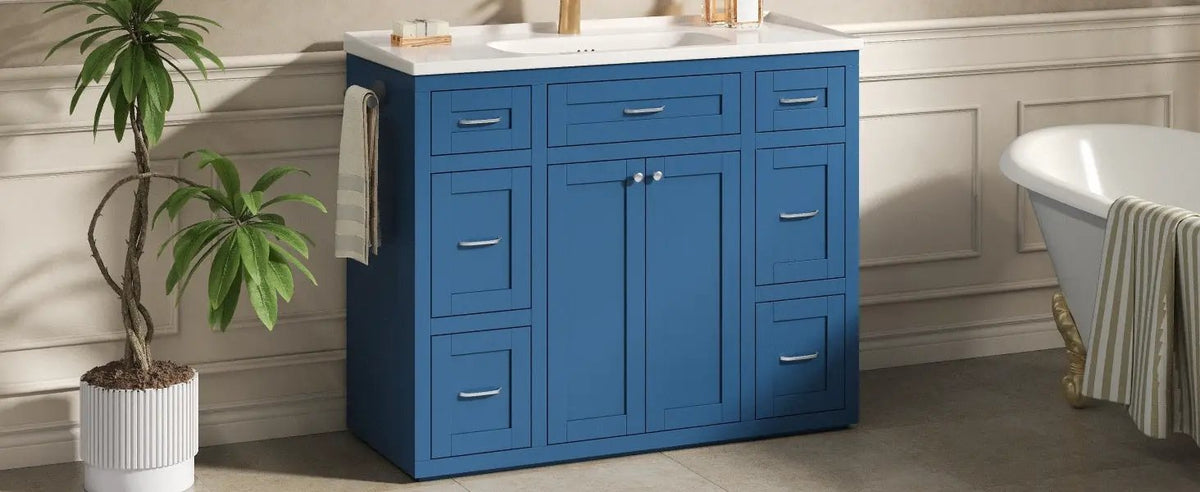Navy Blue 48" Bathroom Vanity by HouseOfZazla