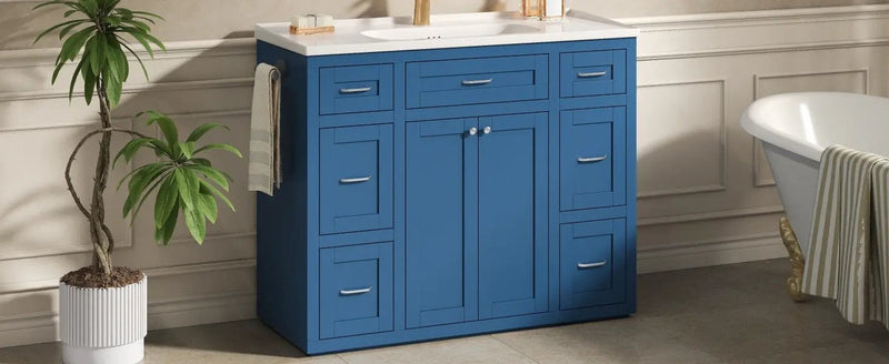 Navy Blue 48" Bathroom Vanity by HouseOfZazla
