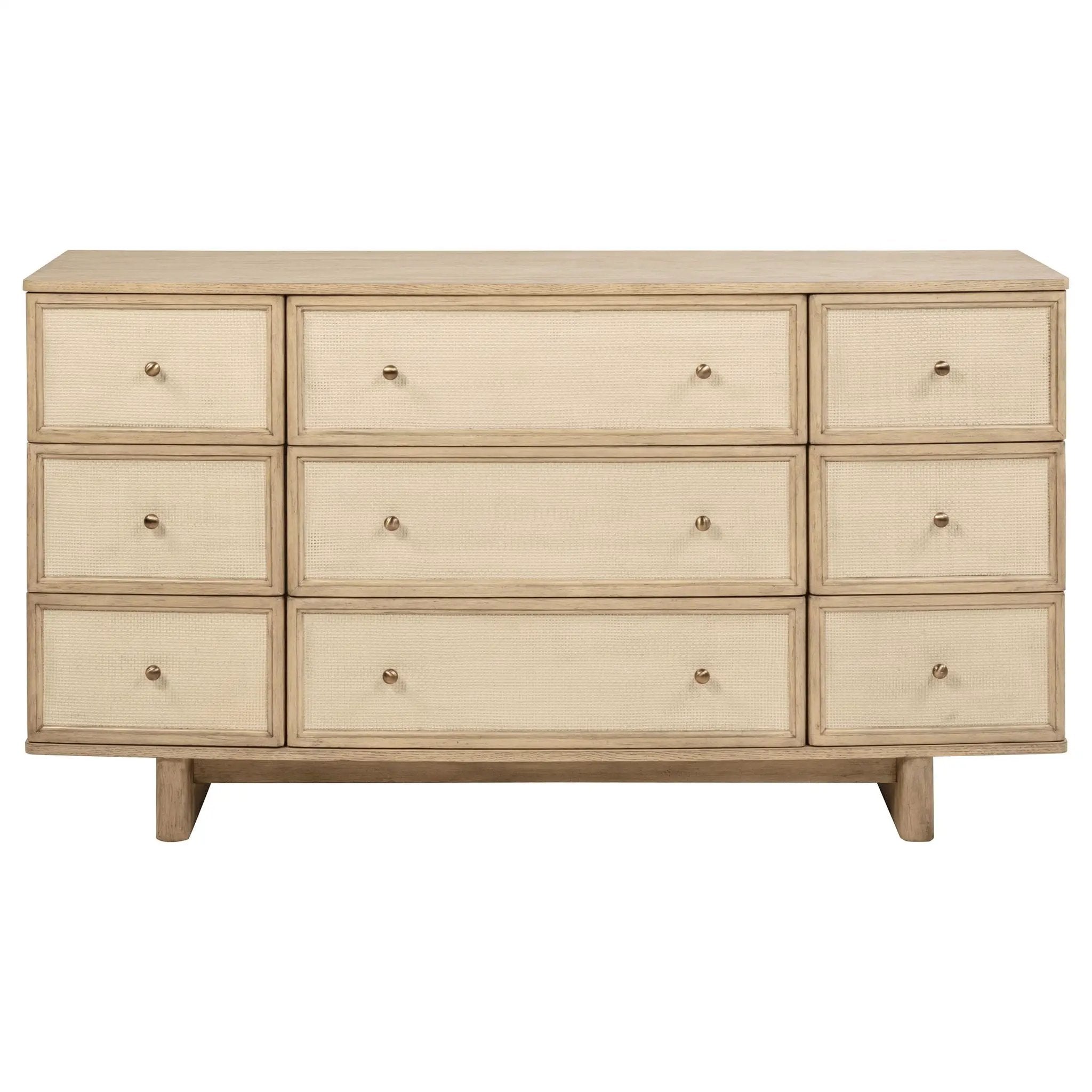 Kailani 9-drawer Dresser Cabinet Beige Oak by Unique Piece Furniture