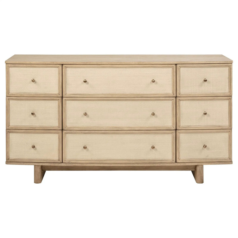 Kailani 9-drawer Dresser Cabinet Beige Oak by Unique Piece Furniture