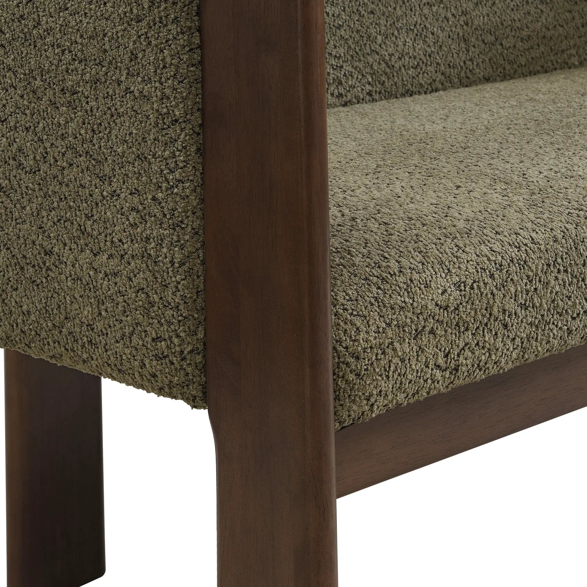 48.5" Upholstered Solid Loveseat (Walnut+Green) by HouseOfZazla