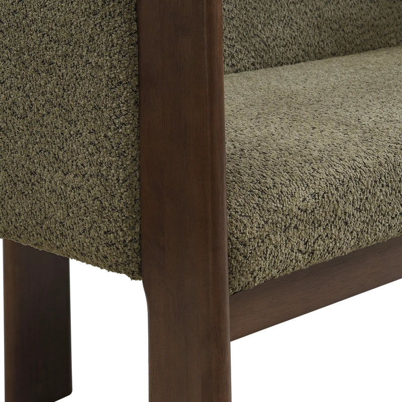 48.5" Upholstered Solid Loveseat (Walnut+Green) by HouseOfZazla