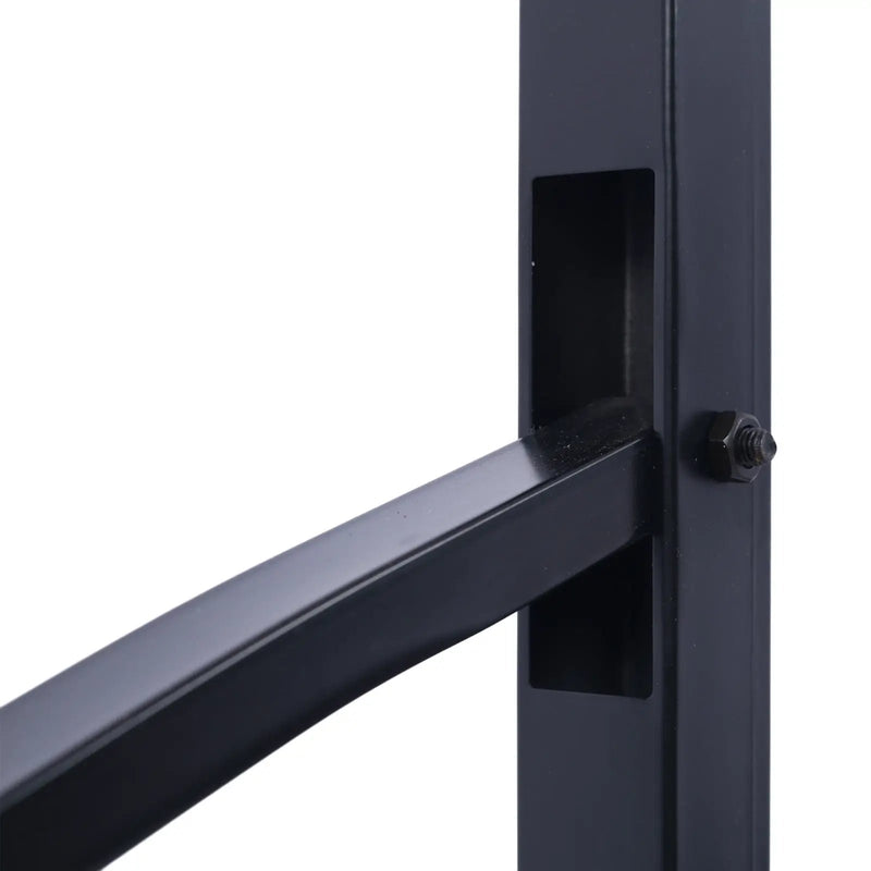 Handrails For Outdoor Steps, Fit 1 Or 3 Steps Outdoor Stair Railing, Flexible Front Porch Hand Rail, Transitional Handrails For Concrete Steps Or Wooden Stairs - Black by HouseOfZazla