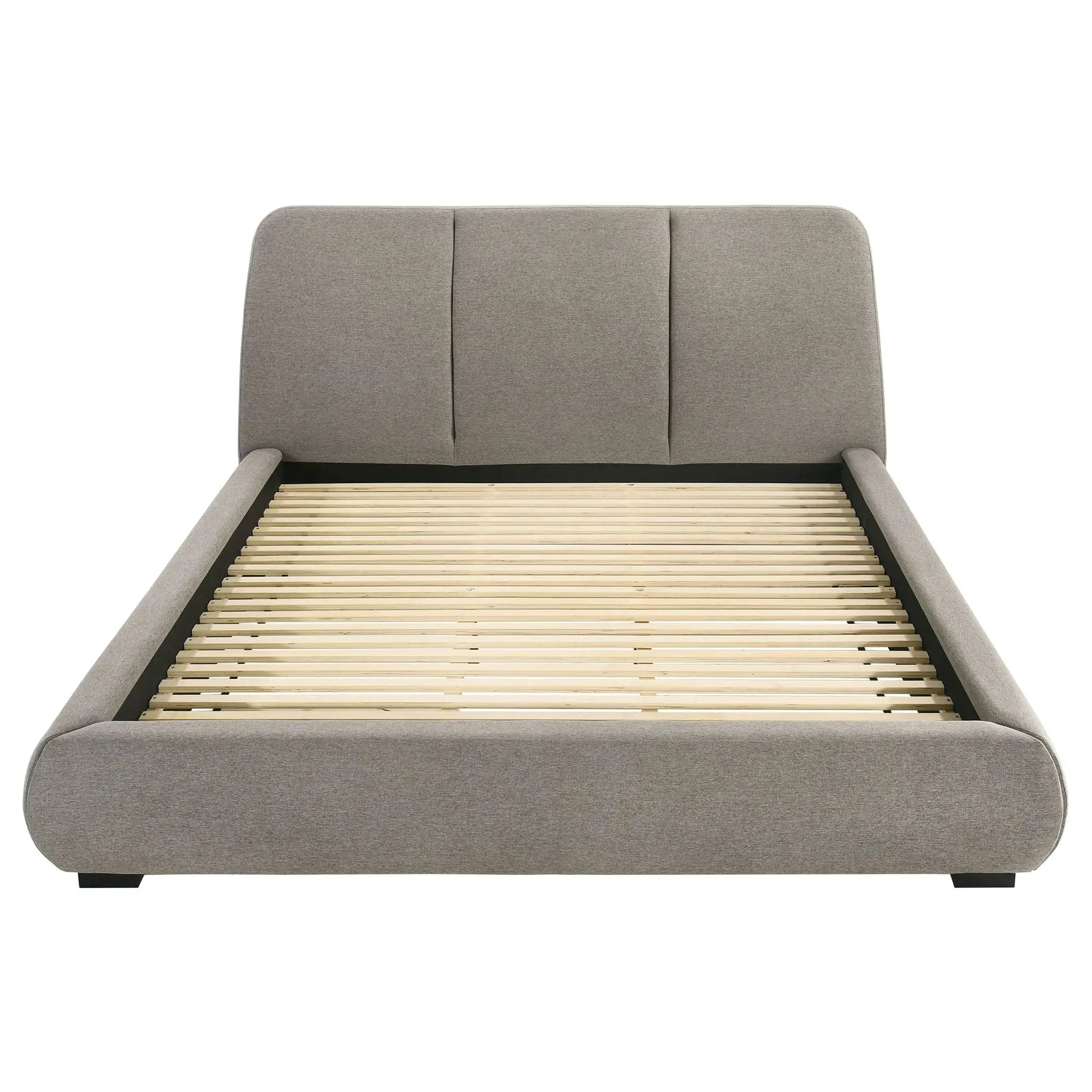 Mokena 46-inch Upholstered California King Platform Bed Taupe by Unique Piece Furniture