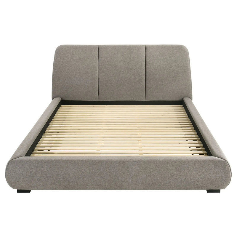 Mokena 46-inch Upholstered California King Platform Bed Taupe by Unique Piece Furniture
