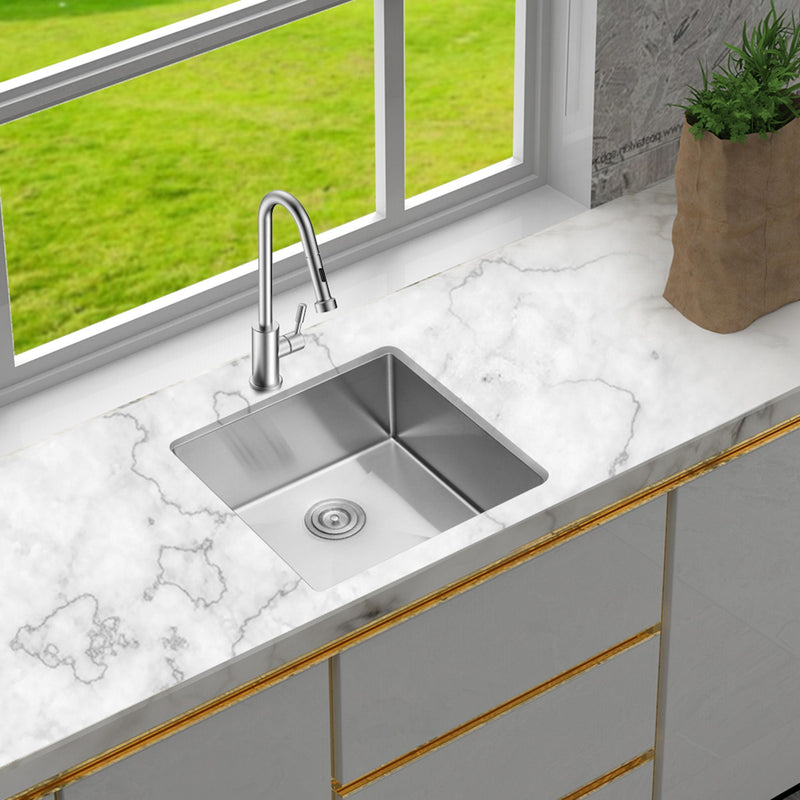 Undermount Stainless Steel Kitchen Sink, Deep Single Bowl Basin by HouseOfZazla