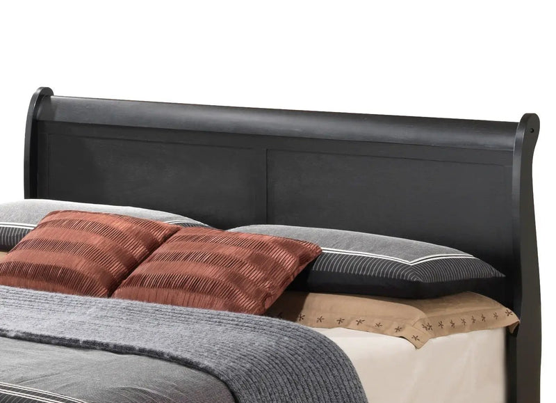 Upholstered Panel Sleigh Bed Design by HouseOfZazla