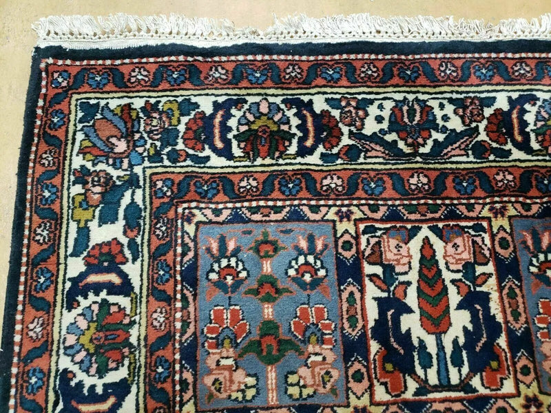 4' X 6' Vintage Handmade Indian Panel Design Wool Rug Veg Dyes by Jewel Rugs