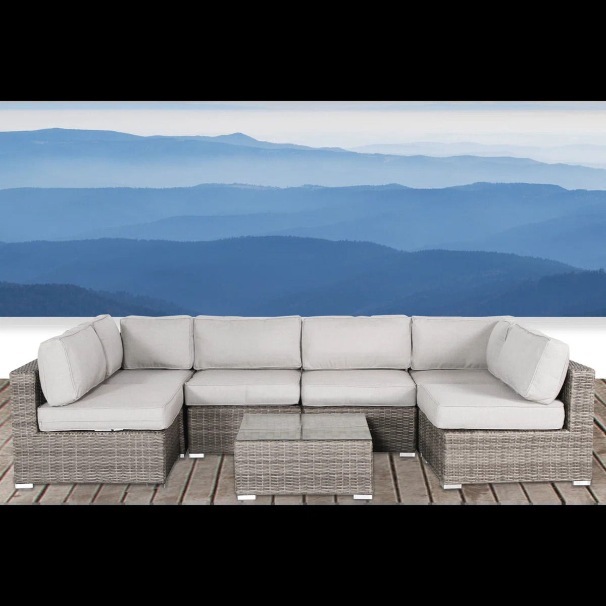 Outdoor Wicker Seating Group With Cushions, photo 37 of 38