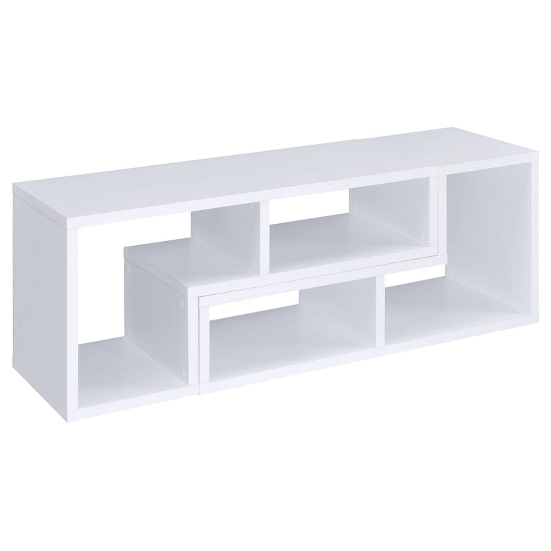 Convertable L-Shaped Bookcase With Open Shelves - White by HouseOfZazla
