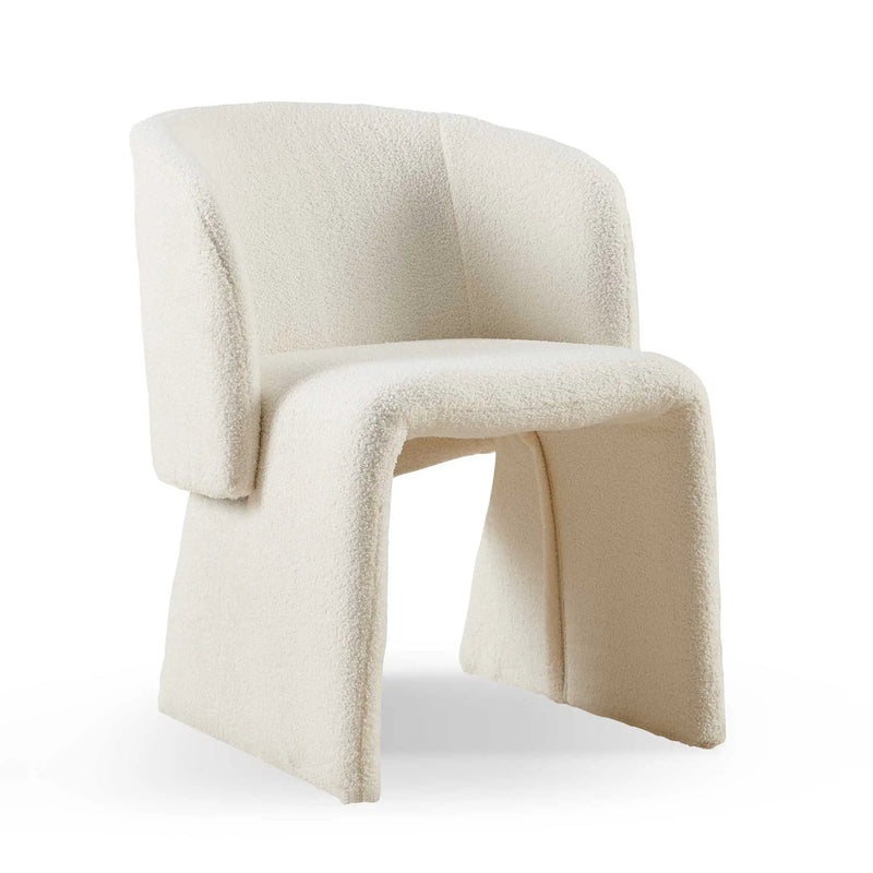 Modern Accent Chair Brown Single Sofa Chair, Upholstered Side Chair Teddy Comfy Chair For Dining Room / Bedroom / Living Room / Reception by HouseOfZazla