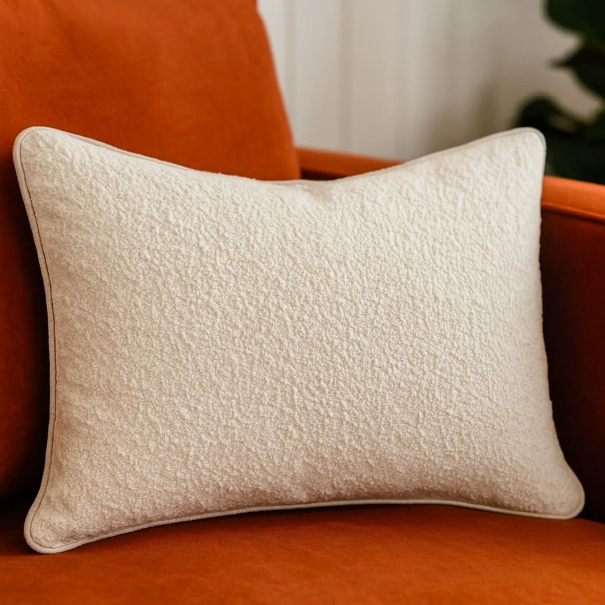 Homey Cozy - Textured Throw Pillow - Ivory by Unique Piece Furniture