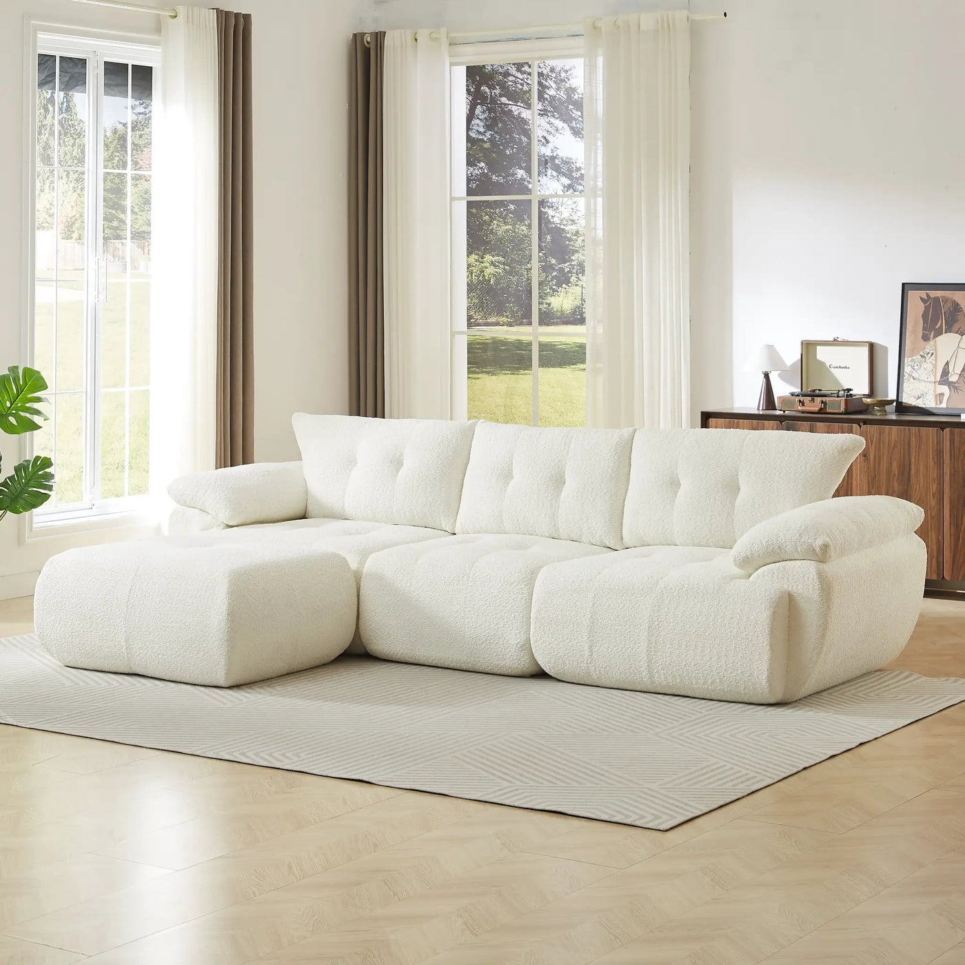 115'' Large Modern 3-Seater Sofa by HouseOfZazla