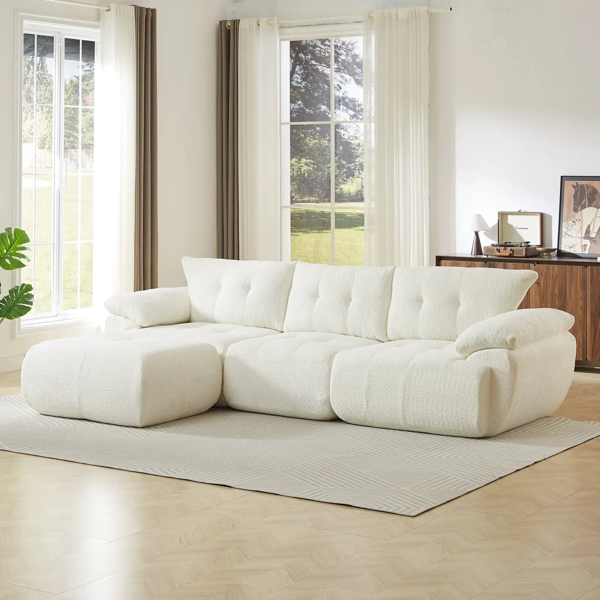 115'' Large Modern 3-Seater Sofa by HouseOfZazla