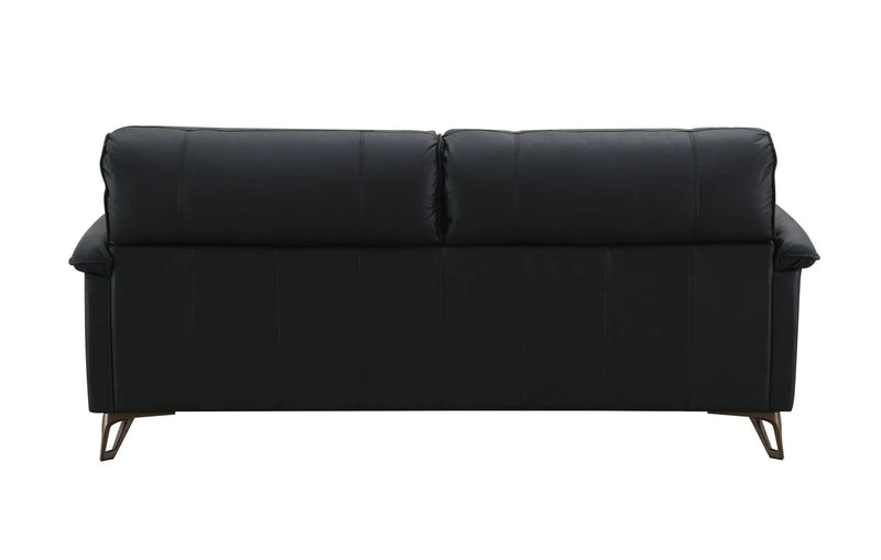 Eilene - Top Grain Leather Loveseat - Black by Unique Piece Furniture