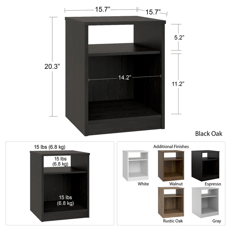 Open Shelf Nightstand - White by Unique Piece Furniture