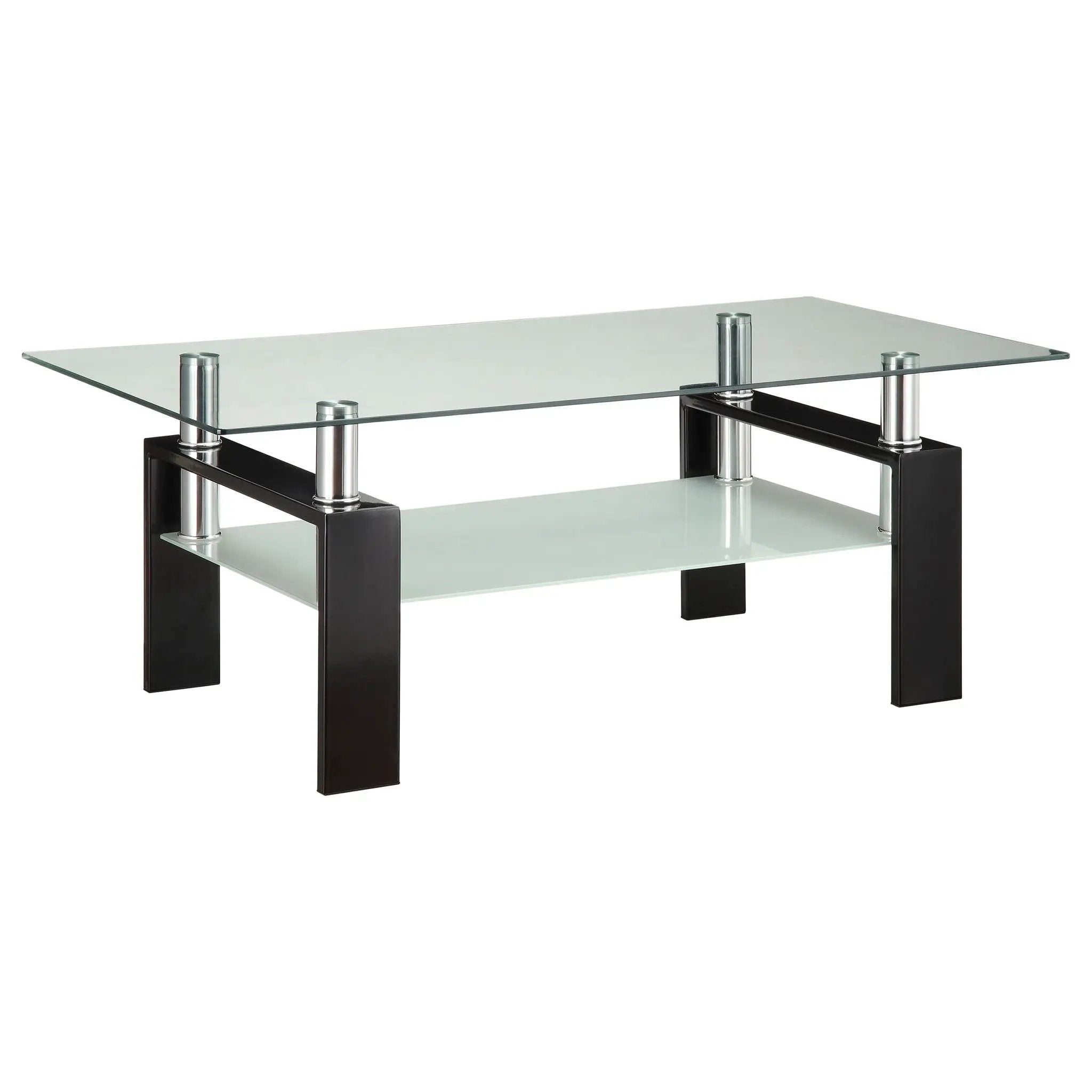 Dyer 2-piece Rectangular Coffee and End Table Set Black by Unique Piece Furniture