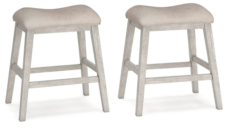 Skempton - Upholstered Stool (Set of 2) - White by Unique Piece Furniture