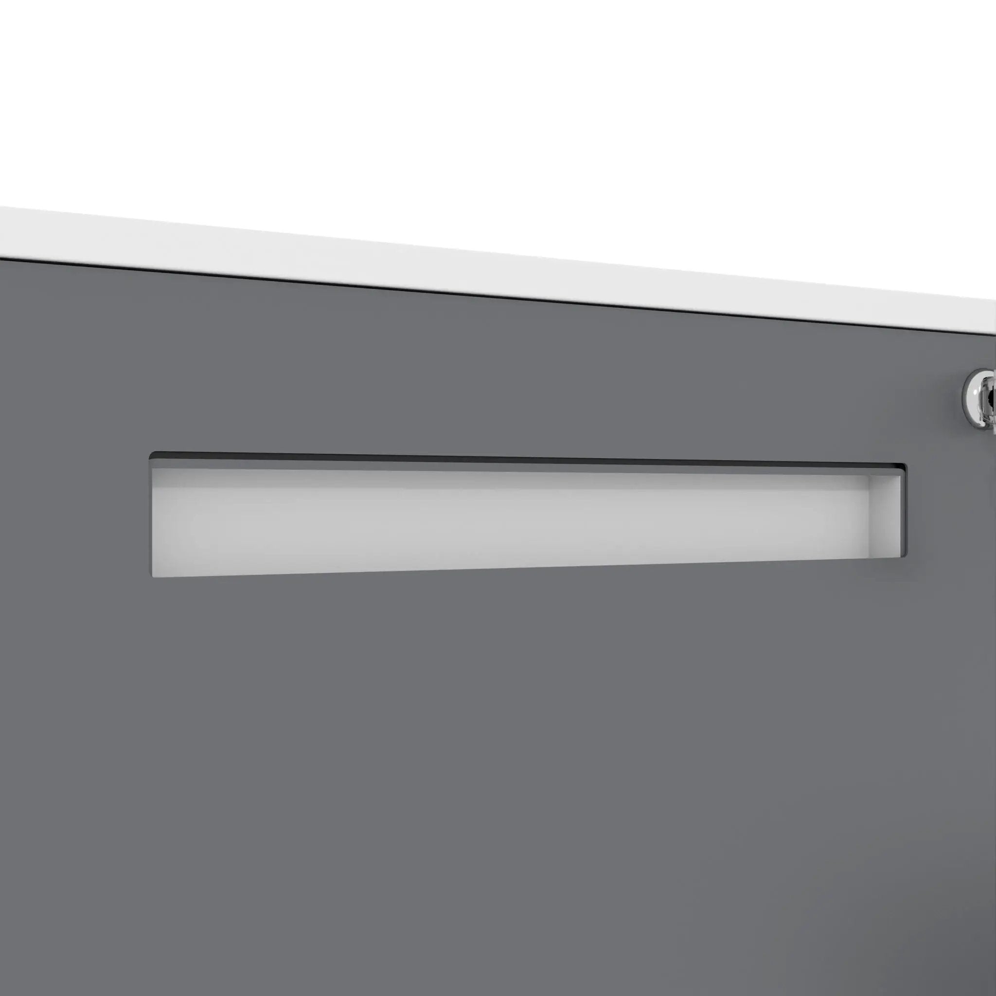 2-Drawer Mobile File Cabinet With Lock,On 360° Wheels, Holds A4/Letter/Legal Files - White by HouseOfZazla