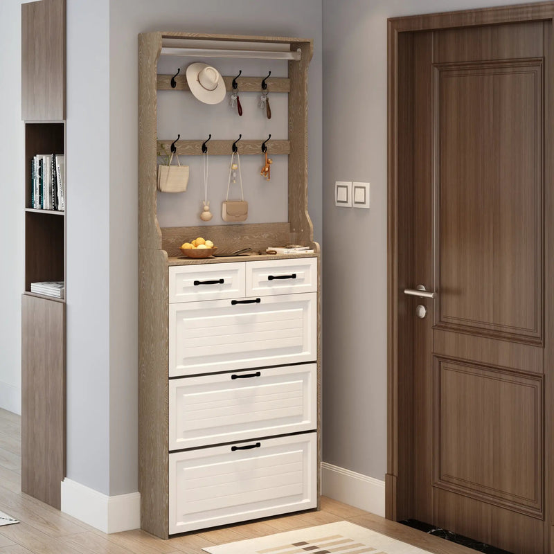 Premium Shoe Cabinet with Drop-Down Doors by HouseOfZazla