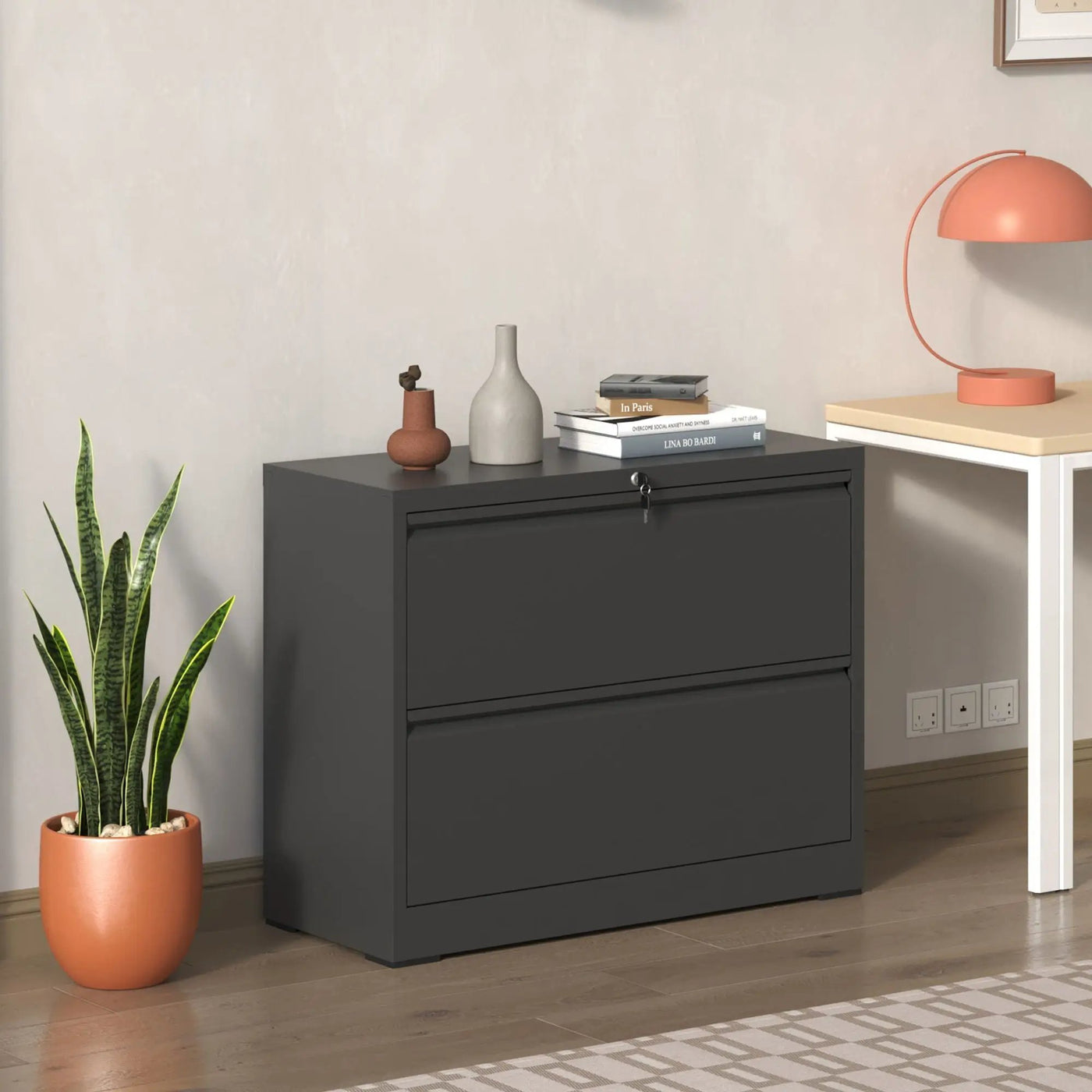 Premium Drawer Metal Lateral File Cabinet With Lock by HouseOfZazla