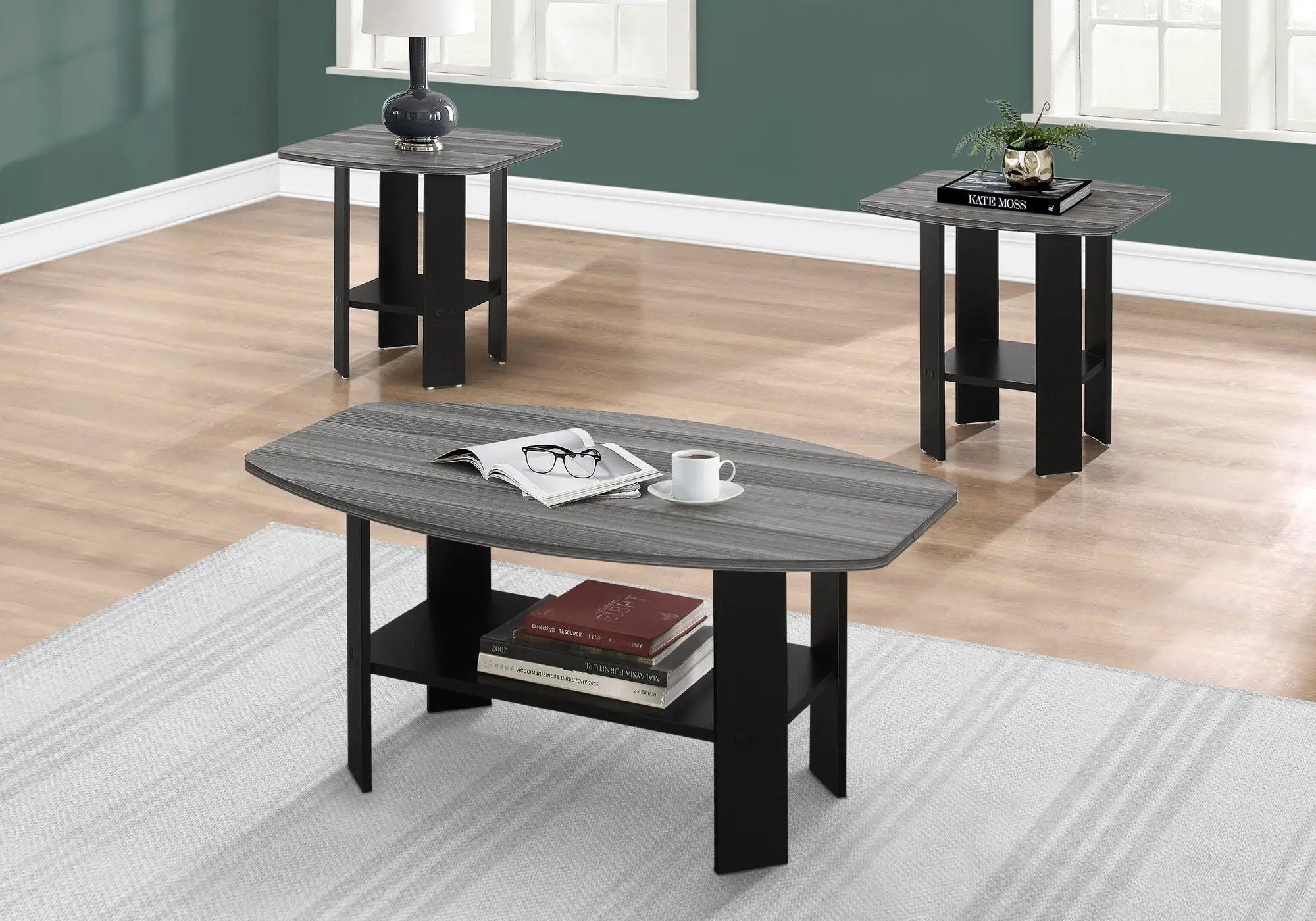 Table Set, Coffee, End, Side, Accent For Living Room (Set of 3) by HouseOfZazla