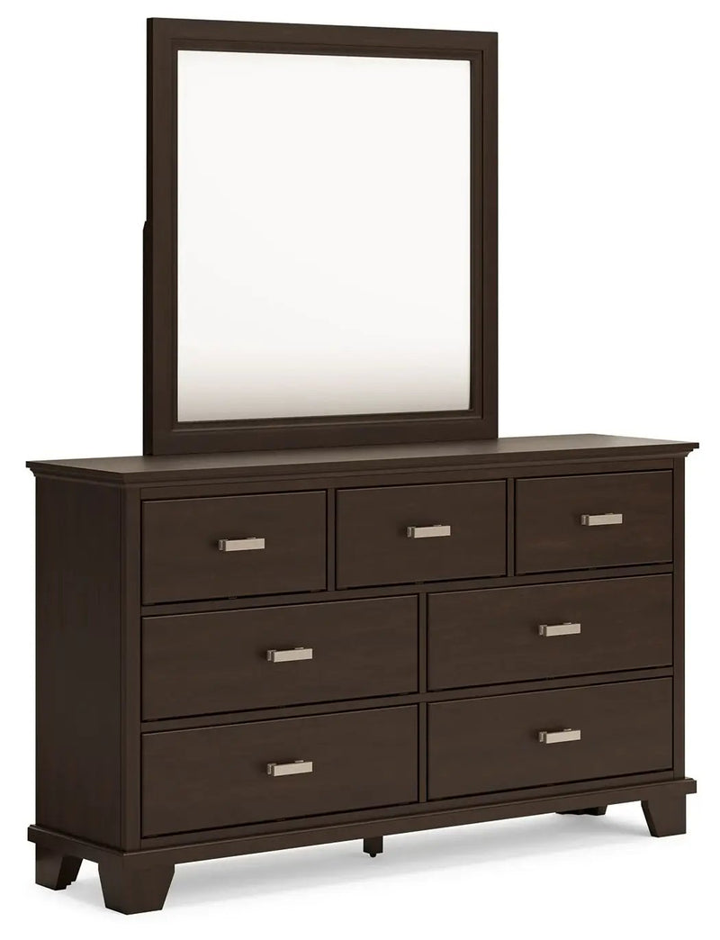 Covetown - Dresser And Mirror - Dark Brown by Unique Piece Furniture