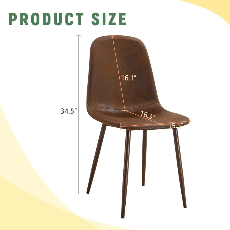 (Set of 4) Backrest AndTransfer Legs Chairs Adding A Touch Of Elegance To Minimalist And Scandinavian Style Homes - Walnut by HouseOfZazla