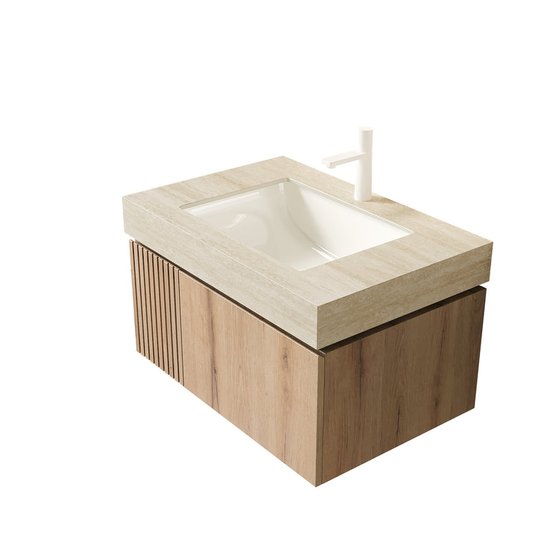 30" MURI Roma Travertine-Pattern Sintered Stone Countertop by HouseOfZazla