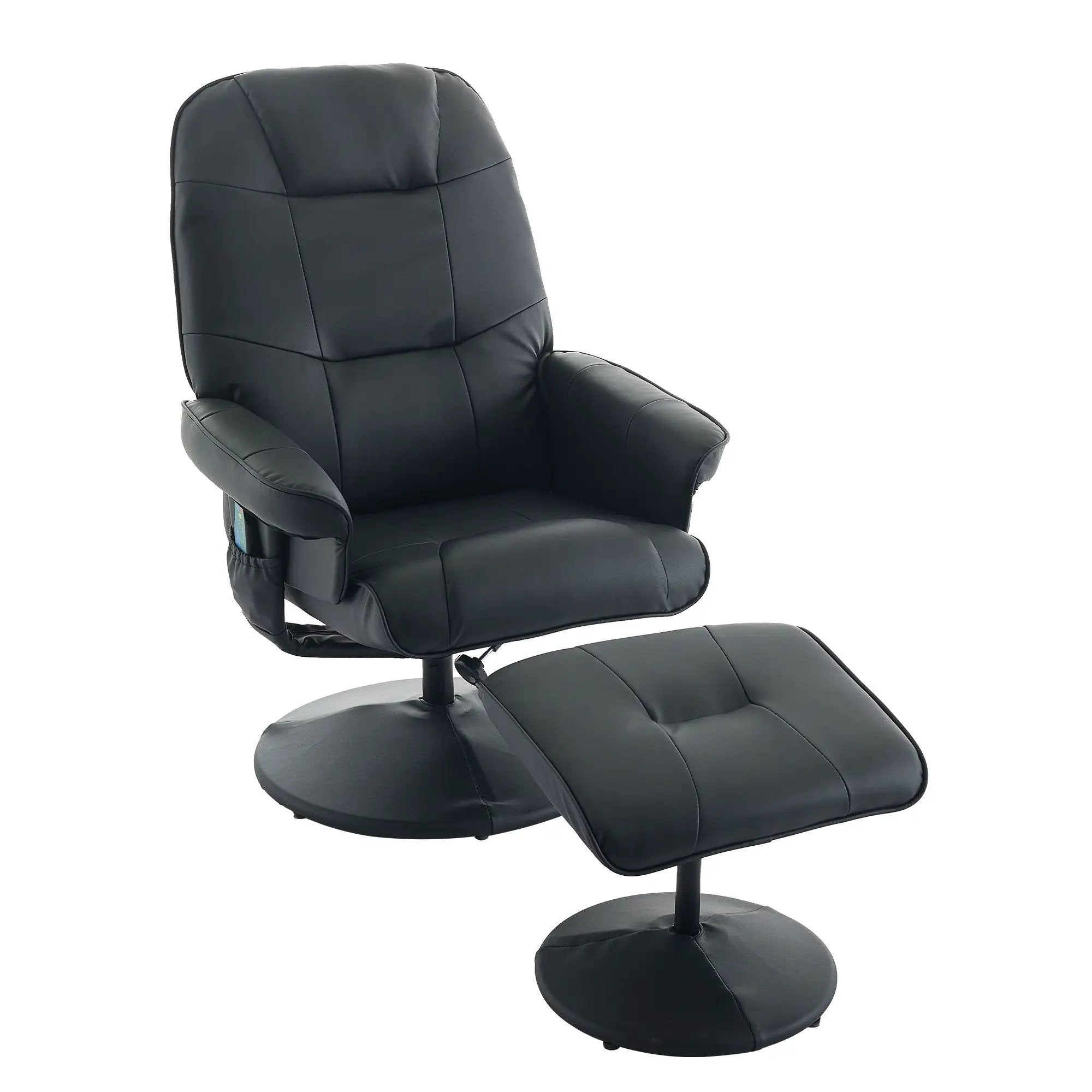 360° Swivel Reclining Chair With Wrapped Base, 5 Point Vibration Massage by HouseOfZazla