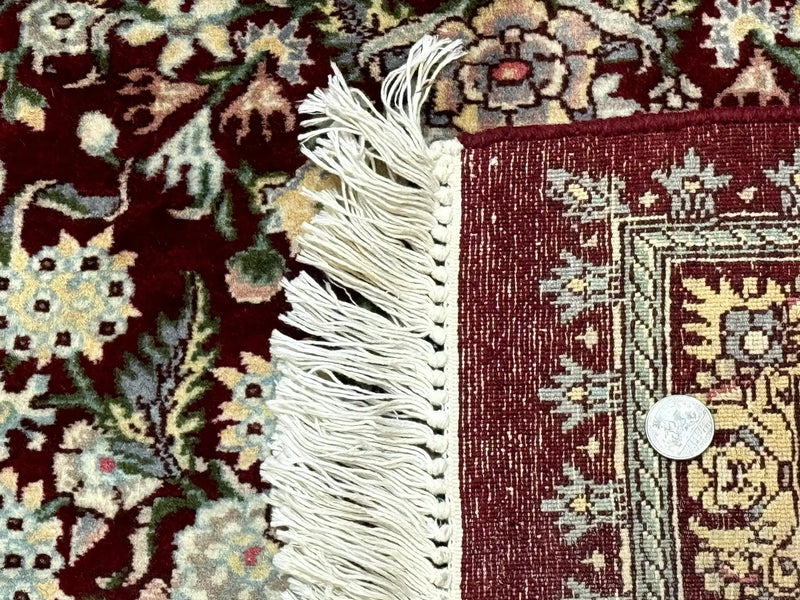 Burgundy Persian Rug 8x10, Pak Persian Floral Carpet, Very Fine 300 KPSI by Jewel Rugs