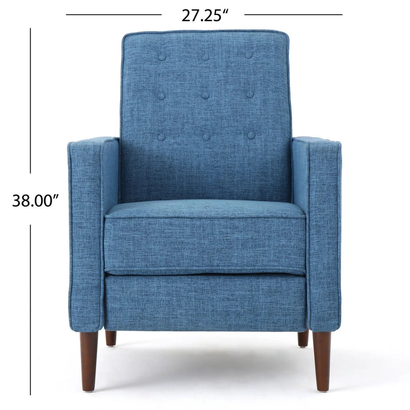 Mid-Century Modern Recliner With Button Tufted Waffle Stitch by Unique Piece Furniture