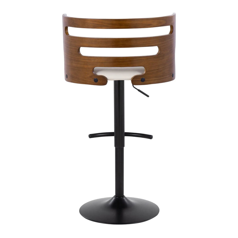 Cosi - Mid Century Modern Adjustable Barstool With Swivel With Rounded T Footrest (Set of 2) by Unique Piece Furniture