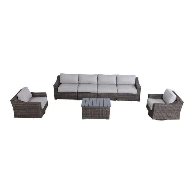 Stylish Sofa Seating Group With Cushions Perfect For Outdoor Gatherings by Unique Piece Furniture