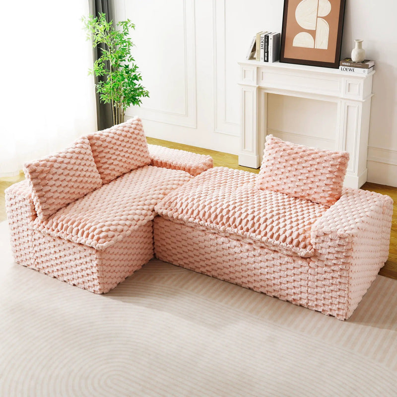 Modular Sofa, Convertible Twin Seat With Chaise Lounge by HouseOfZazla