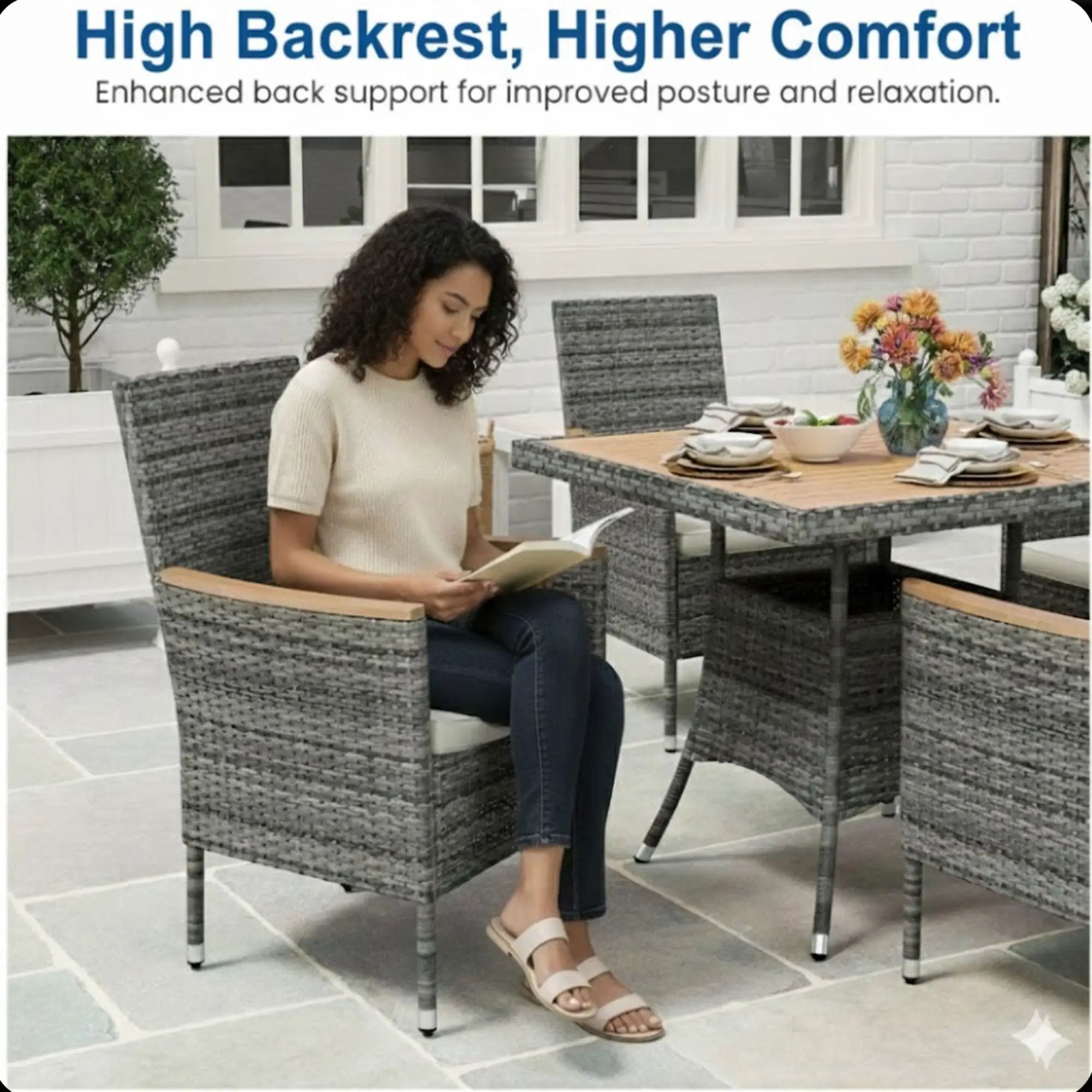 5 Piece Patio Dining Set With Table by HouseOfZazla