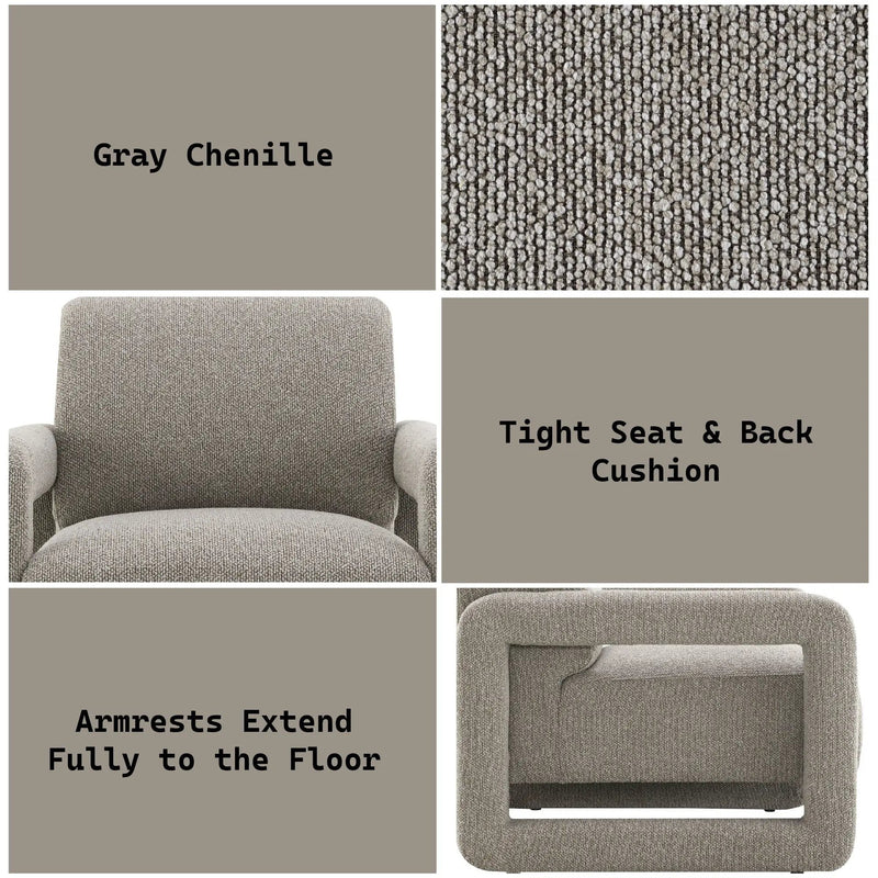 Glenda - Accent Chair - Gray by HouseOfZazla