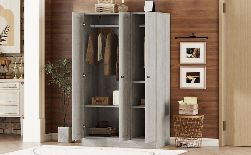 3 Door Shutter Wardrobe With Shelves by HouseOfZazla
