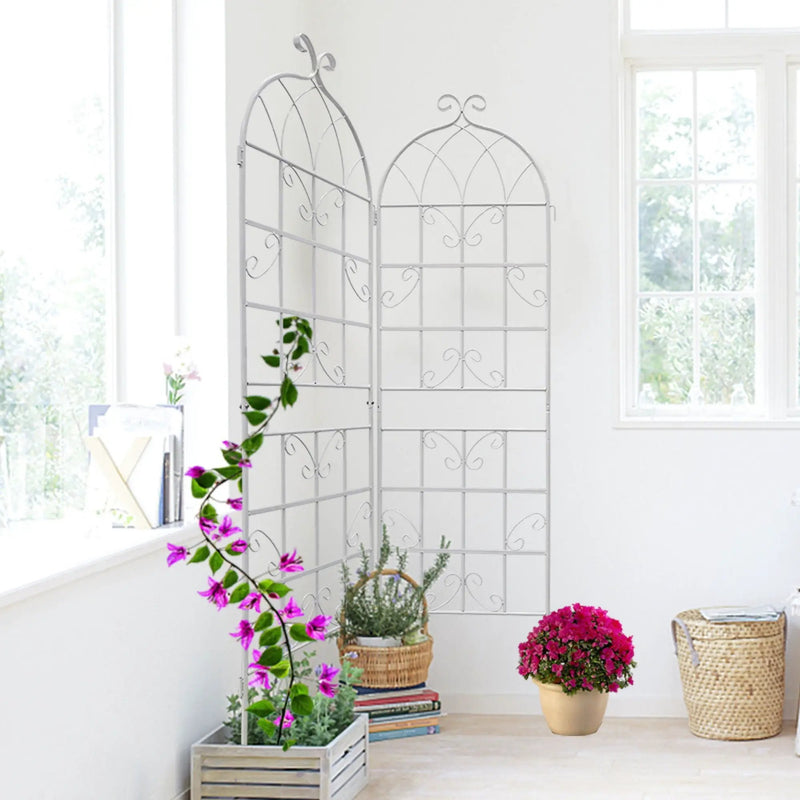 Metal Garden Rustproof Trellis For Climbing Plants Outdoor Flower Support by HouseOfZazla