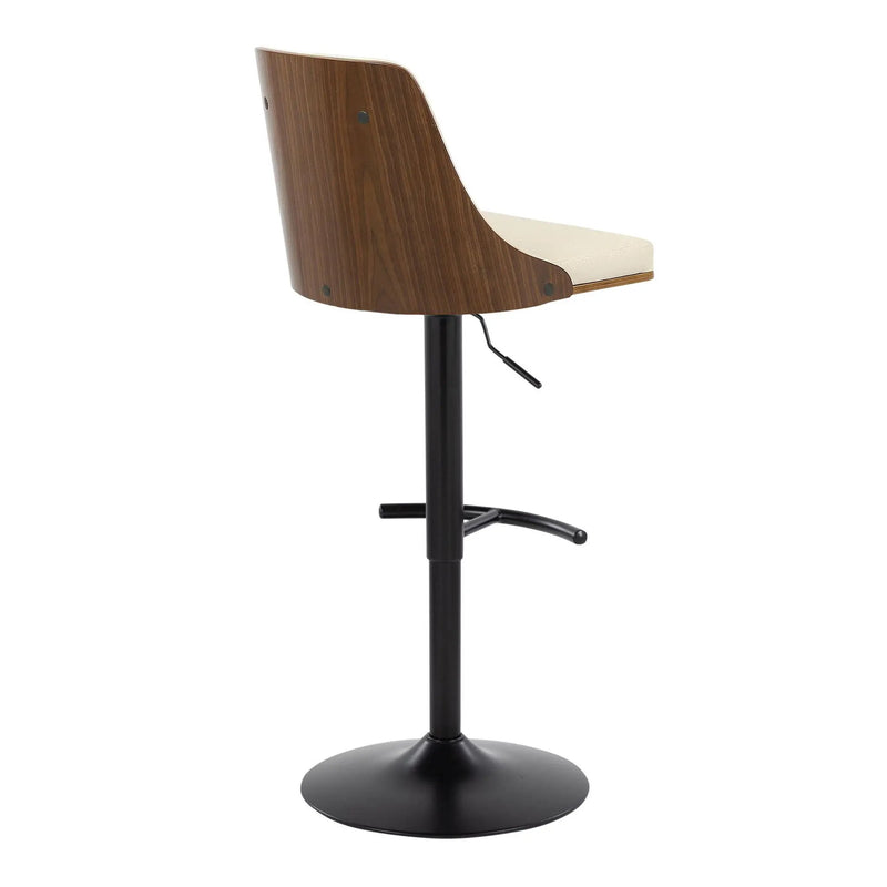 Gianna - Mid Century Modern Adjustable Barstool, Swivel With Rounded T Footrest (Set of 2) by Unique Piece Furniture