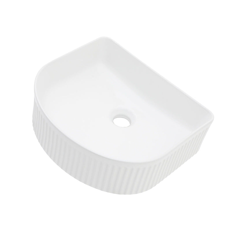 Vessel Bathroom Sink With Design - White by HouseOfZazla