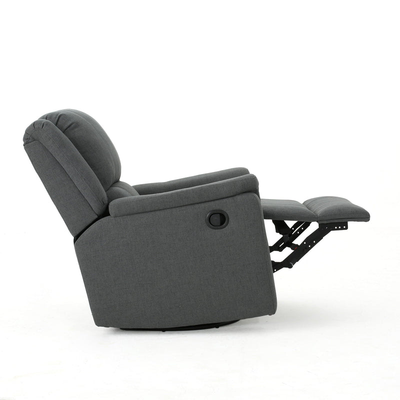 Glider Recliner With Swivel, Manual Reclining Chair by HouseOfZazla