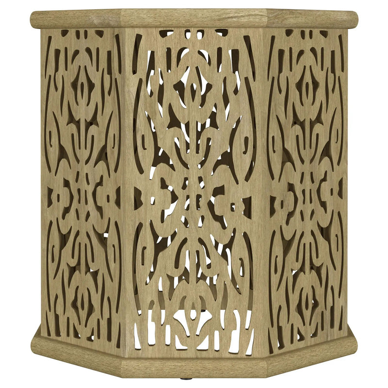 Watsonville - Octagonal Side Table - Natural by HouseOfZazla