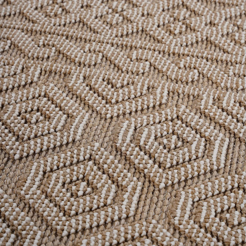 Guros - 6' X 9' Geometric Indoor / Outdoor Area Rug - Mocha by HouseOfZazla
