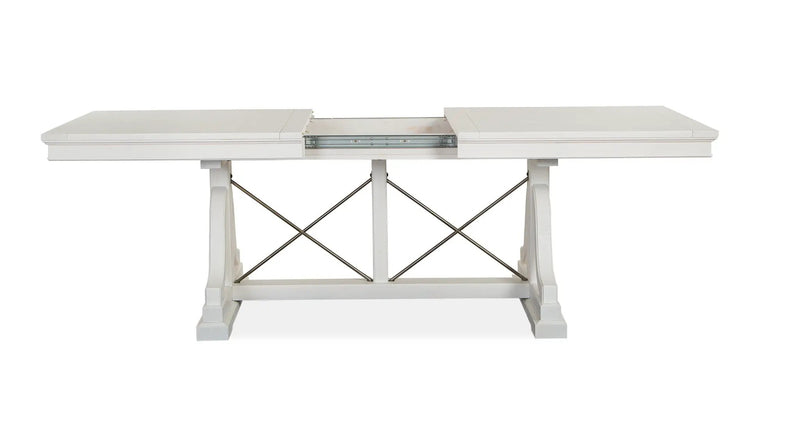 Heron Cove - Trestle Dining Table - Chalk White by Unique Piece Furniture